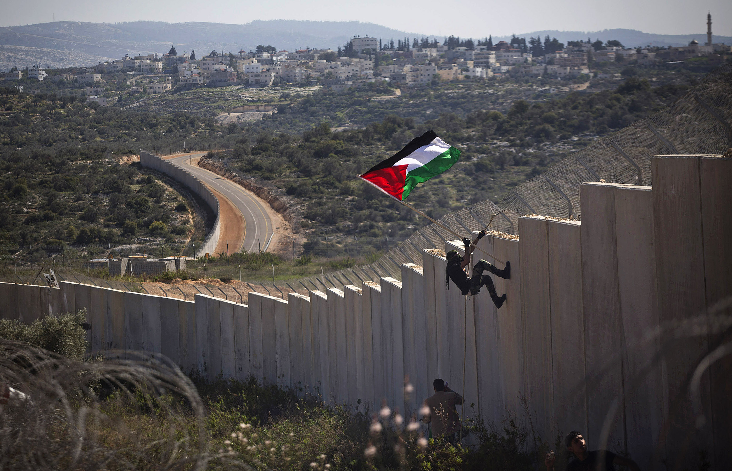 Protest against the wall, Bil'in, West Bank, 28.2.2014